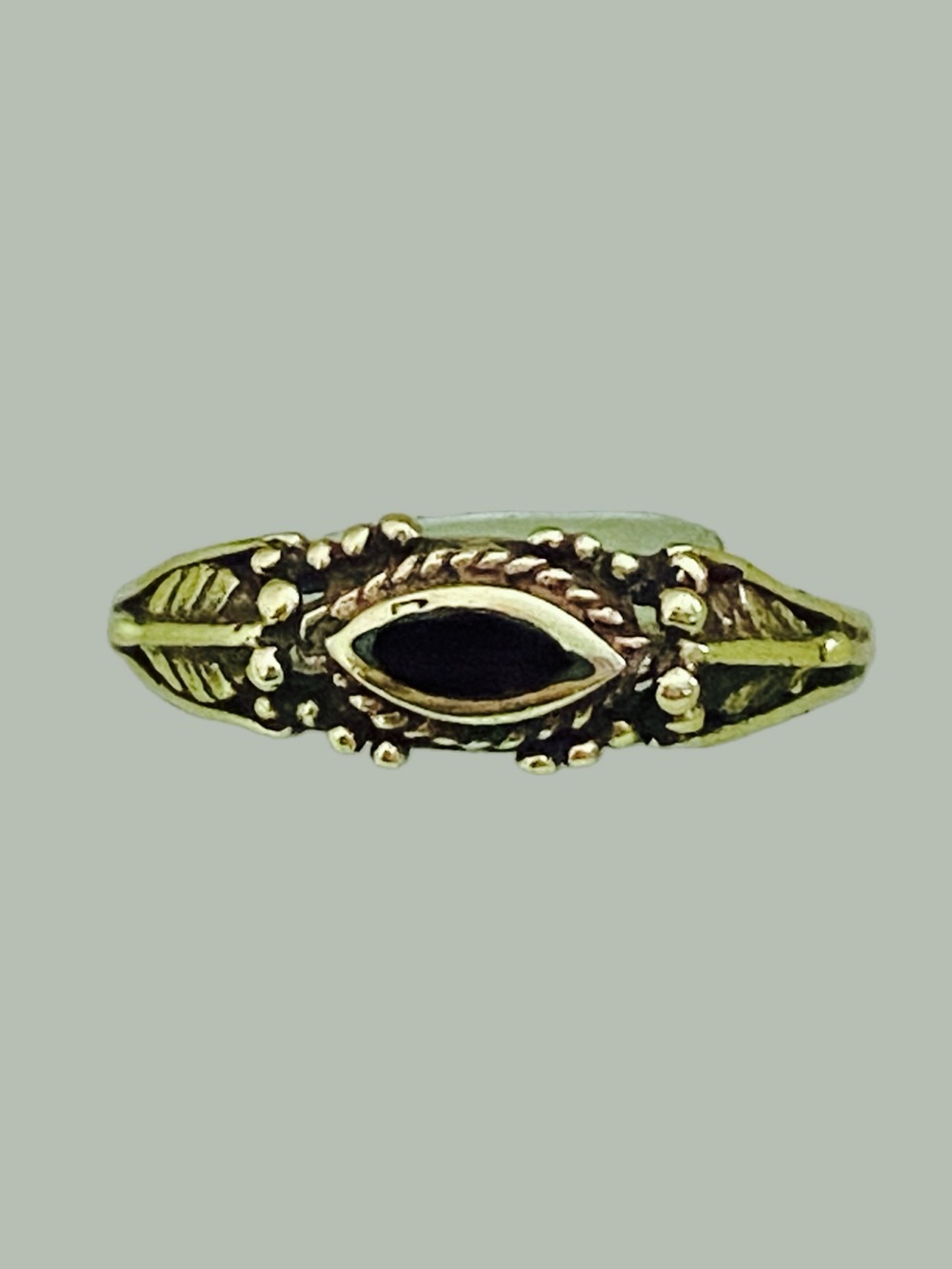 VTG Black Onyx Marquise Copper Boho Ring NWT 5.75,7.75 NWT